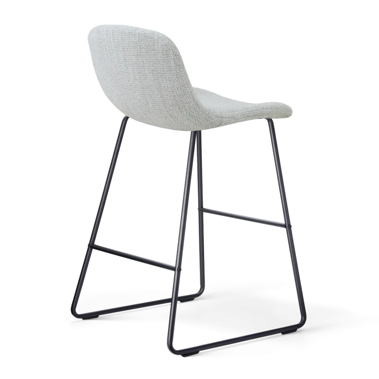 Barkruk Nino-Mats zwart onderstel grijs melange 65 cm