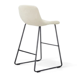 Barkruk Nino-Mats zwart onderstel cottonbeige 65 cm