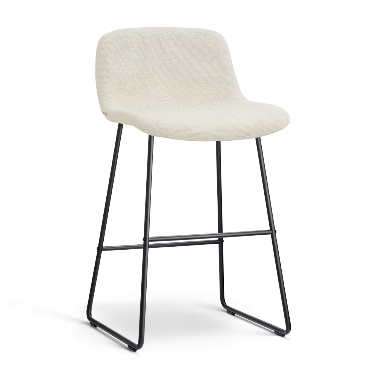 Barkruk Nino-Mats zwart onderstel cottonbeige 65 cm