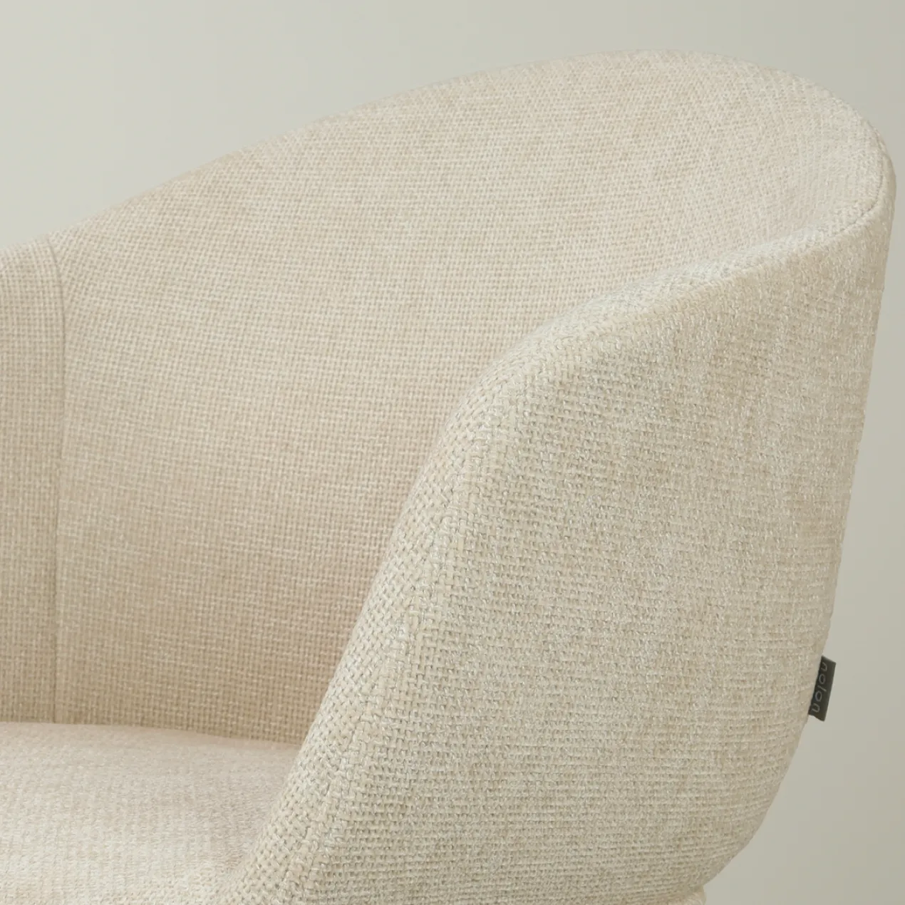 barkruk Nino-Otis H75 cm wit onderstel cottonbeige