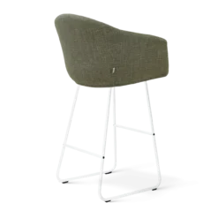 barkruk Nino-Otis H75 cm wit onderstel forestgroen