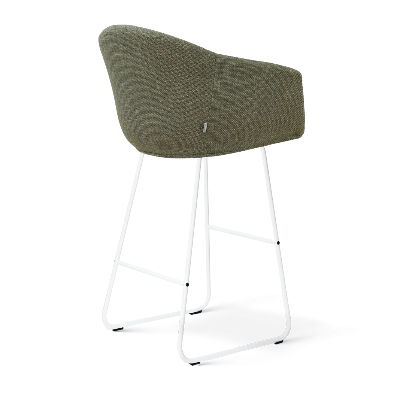 barkruk Nino-Otis H75 cm wit onderstel forestgroen