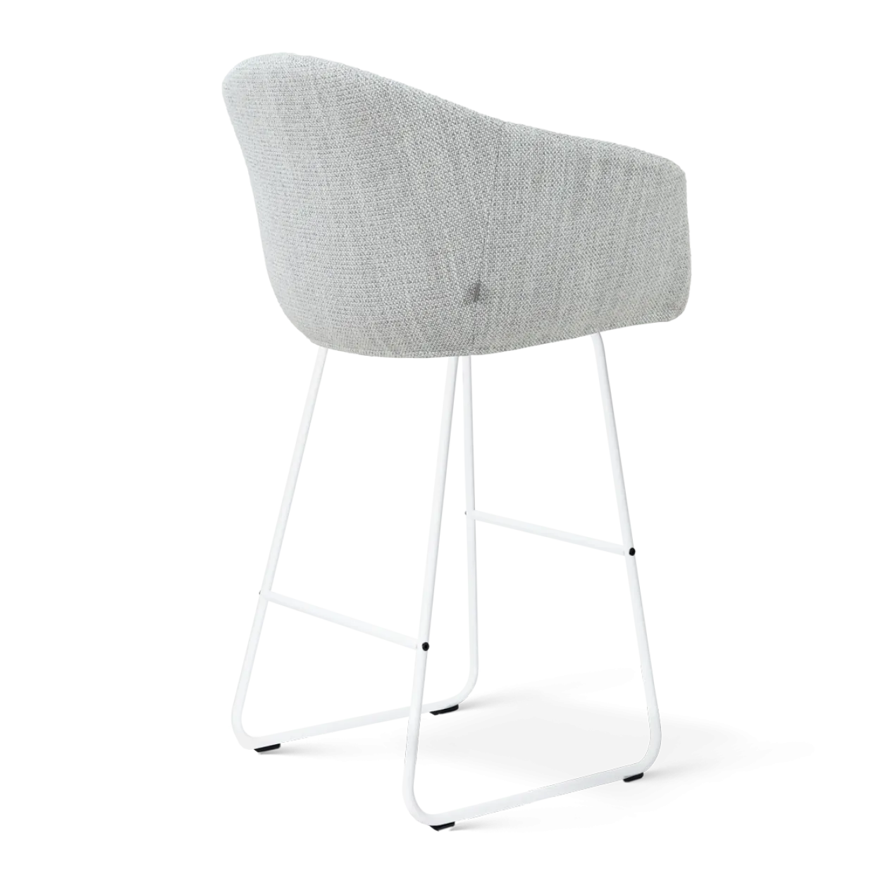 Barkruk Nino-Otis H75 cm wit onderstel grijs melange