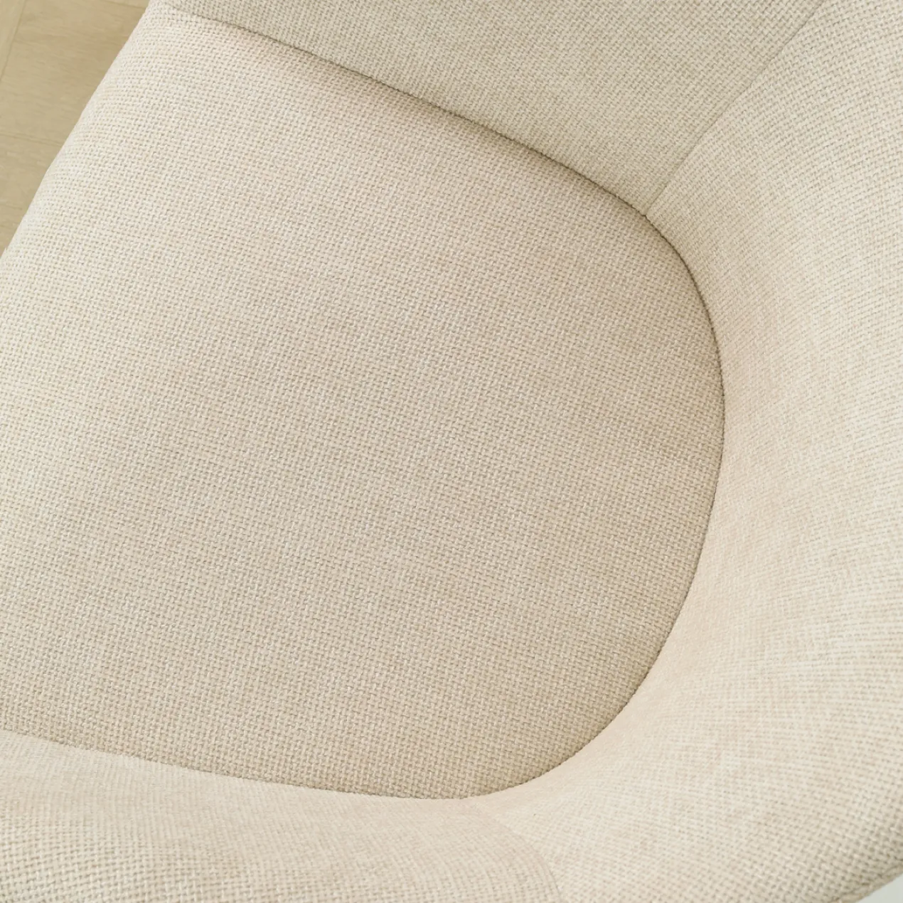 Barkruk Nino-Otis H65 cm wit onderstel cottonbeige