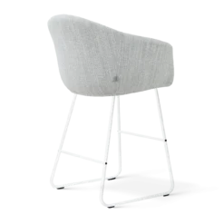 Barkruk Nino-Otis H65 cm wit onderstel grijs melange