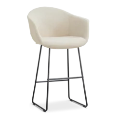 Barkruk Nino-Otis H75 cm zwart onderstel cottonbeige