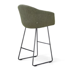Barkruk Nino-Otis H75 cm zwart onderstel forestgroen