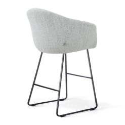 Barkruk Nino-Otis H65 cm zwart onderstel grijs melange