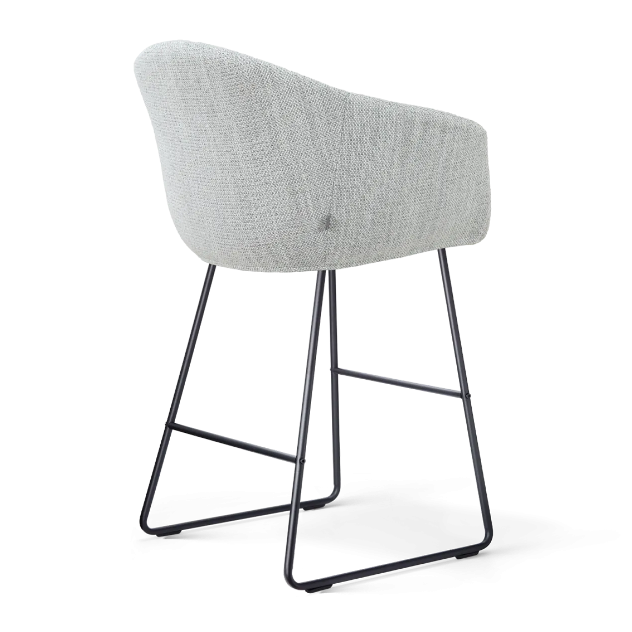 Barkruk Nino-Otis H65 cm zwart onderstel grijs melange