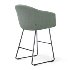 Barkruk Nino-Otis H65 cm zwart onderstel saliegroen