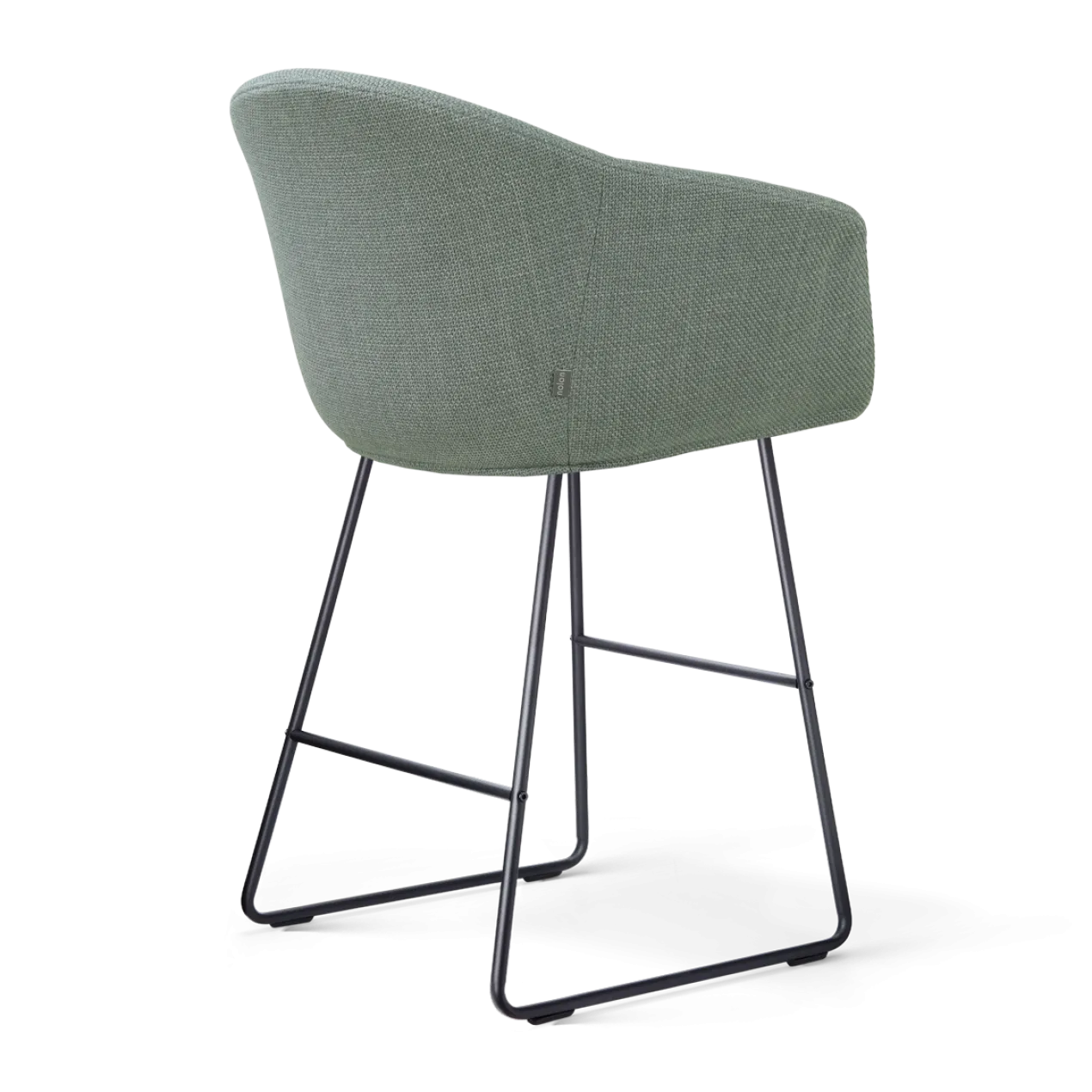 Barkruk Nino-Otis H65 cm zwart onderstel saliegroen