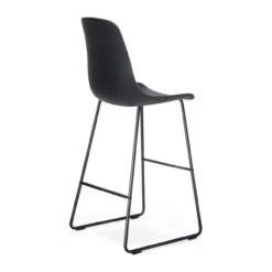 Barkruk Nino-Pip zwart - zwart onderstel - 75 cm