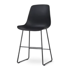Barkruk Nino-Pip zwart - zwart onderstel - 65 cm