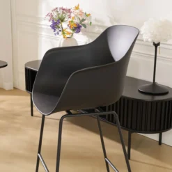 Barkruk Nino-Puk zwart H65 cm