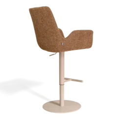 Barkruk Niva-Eef draaibare tulp bruin blend Beige