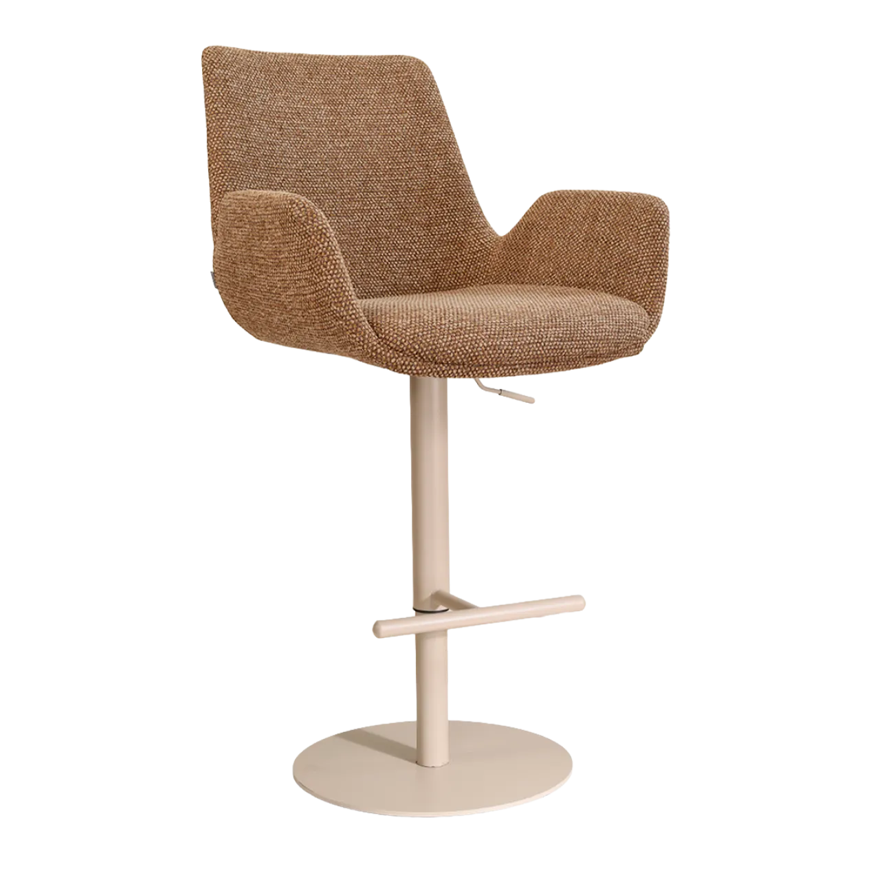Barkruk Niva-Eef draaibare tulp bruin blend Beige