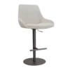 Barkruk Niva-Isa draaibare tulp beige gemêleerd zwart