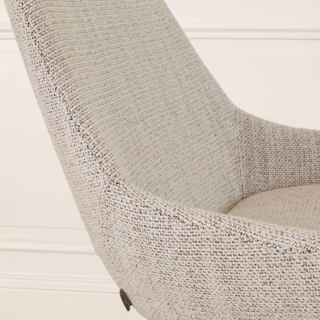Barkruk Niva-Isa draaibare tulp beige gemêleerd zwart