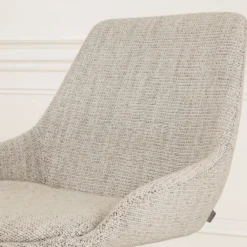 Barkruk Niva-Isa draaibare tulp beige gemêleerd zwart