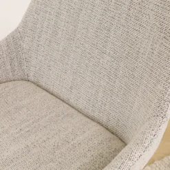 Barkruk Niva-Isa draaibare tulp beige gemêleerd zwart