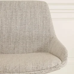 Barkruk Niva-Isa draaibare tulp beige gemêleerd zwart