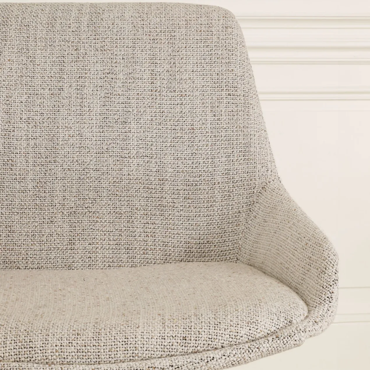 Barkruk Niva-Isa draaibare tulp beige gemêleerd zwart