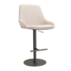 Barkruk Niva-Isa draaibare tulp beige zwart
