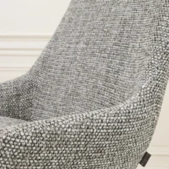 Barkruk Niva-Isa draaibare tulp grijs blend zwart