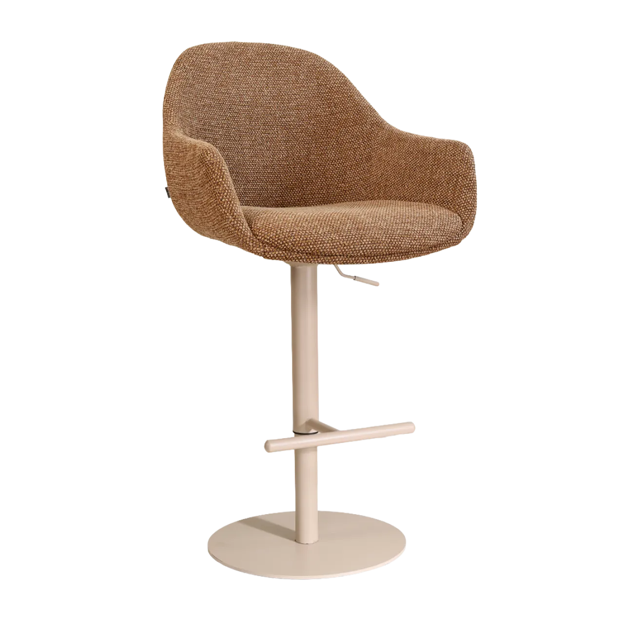 Barkruk Niva-Mae draaibare tulp bruin blend beige