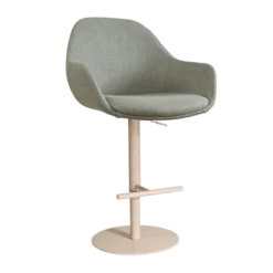 Barkruk Niva-Mae draaibare tulp saliegroen Beige