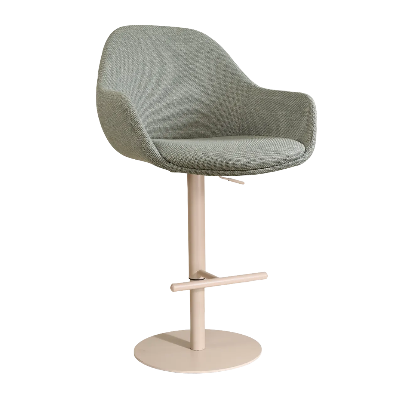 Barkruk Niva-Mae draaibare tulp saliegroen Beige