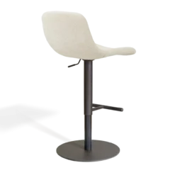 Barkruk Niva-Mats zwart onderstel cottonbeige