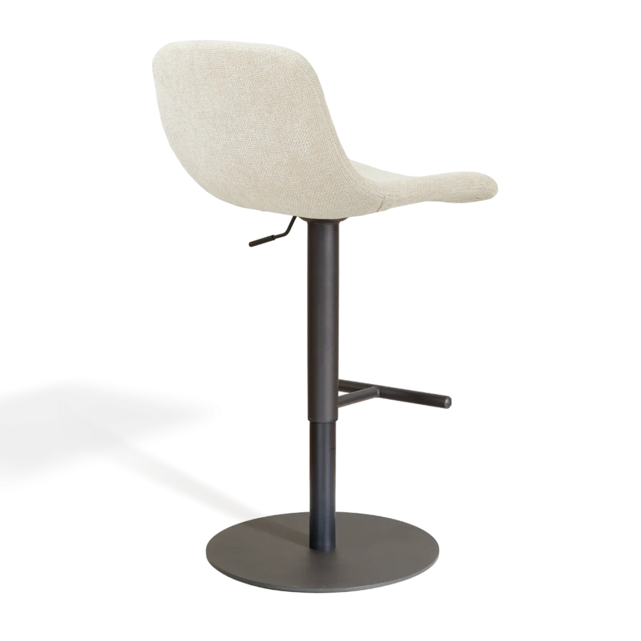 Barkruk Niva-Mats zwart onderstel cottonbeige