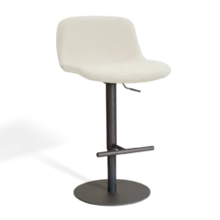 Barkruk Niva-Mats zwart onderstel cottonbeige