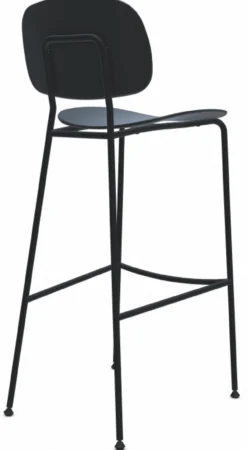 Barkruk Tondina hoog zwart