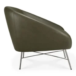 Barrow lounge chair - green leer