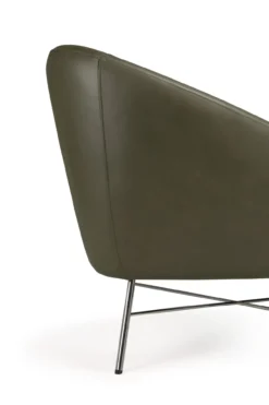 Barrow lounge chair - green leer