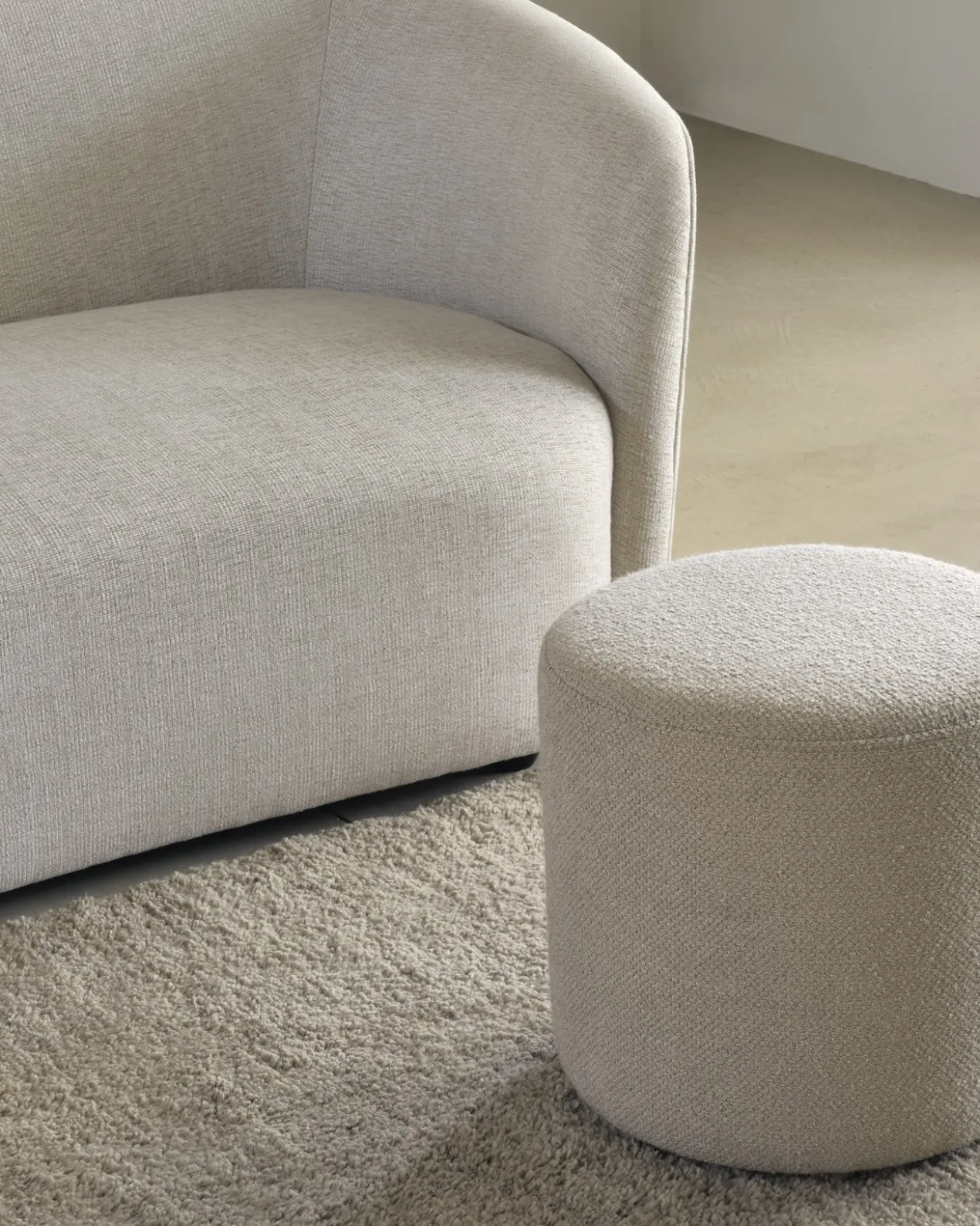 Barrow Poef 40cm - off white