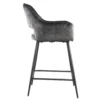 Barstoel Pim Velvet Antraciet M