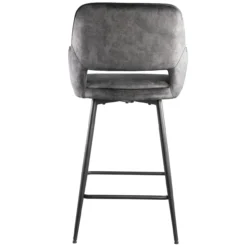 Barstoel Pim Velvet Antraciet M