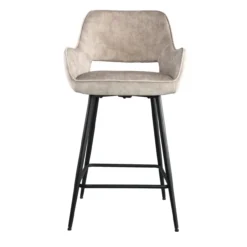 Barstoel Pim Velvet Beige M