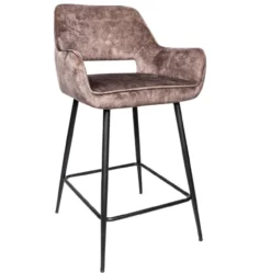 Barstoel Pim Velvet Bruin M