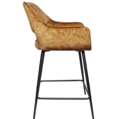 Barstoel Pim Velvet Oker M