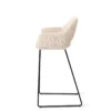 Barstoel Yanai bar slide black caramel grid