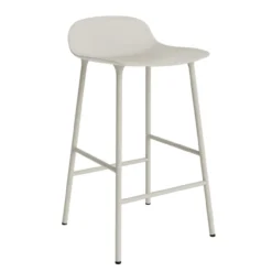 Bar Stool Form Steel light grey 65 cm