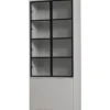 Basic 4-deurs vitrinekast grenen mist [fsc]