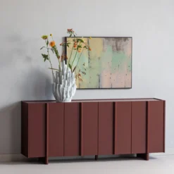 Basu dressoir grenen bordeauxrood [fsc]