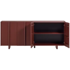 Basu dressoir grenen bordeauxrood [fsc]