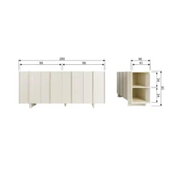 Basu dressoir grenen dust [fsc]