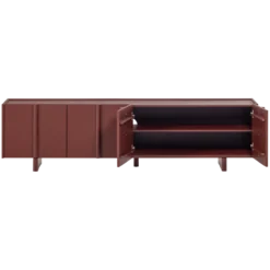 Basu tv meubel 200 cm grenen bordeauxrood [fsc]
